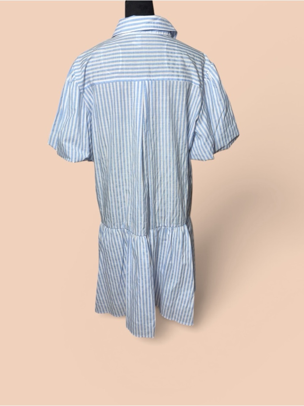 NWT grace & stella Blue and White Striped Button-Front Maxi Dress - Picture 2 of 7